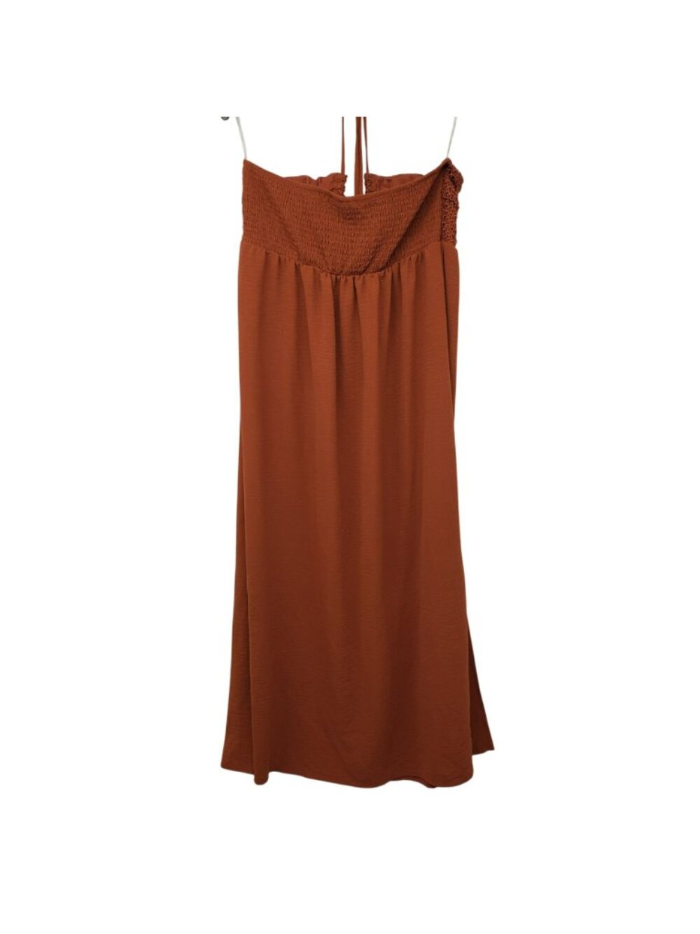 No Boundaries Halter Maxi Dress Saturn Rust Beachy Boho XL - Picture 9 of 10